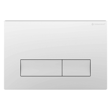 Клавиша смыва для инсталляции Terminus Classic кнопка прямоугольник цвет белый Шахты - фото 1