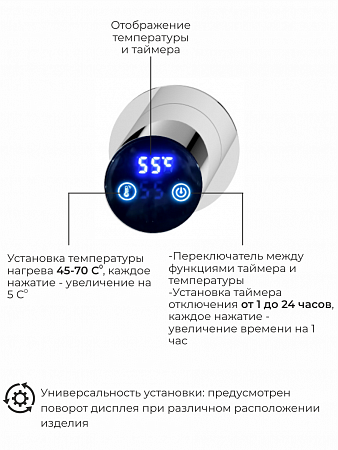 Рондо П2 350х760 электро Полотенцесушитель TERMINUS Нержавеющая сталь Шахты - фото 5